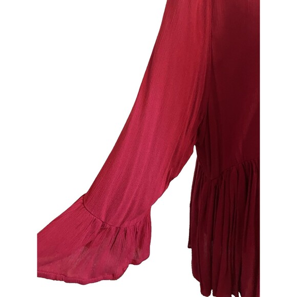 NWT Hazel 3/4 Sleeve Women's Size 2X Open Red Daryle Peasant Top - Picture 6 of 11